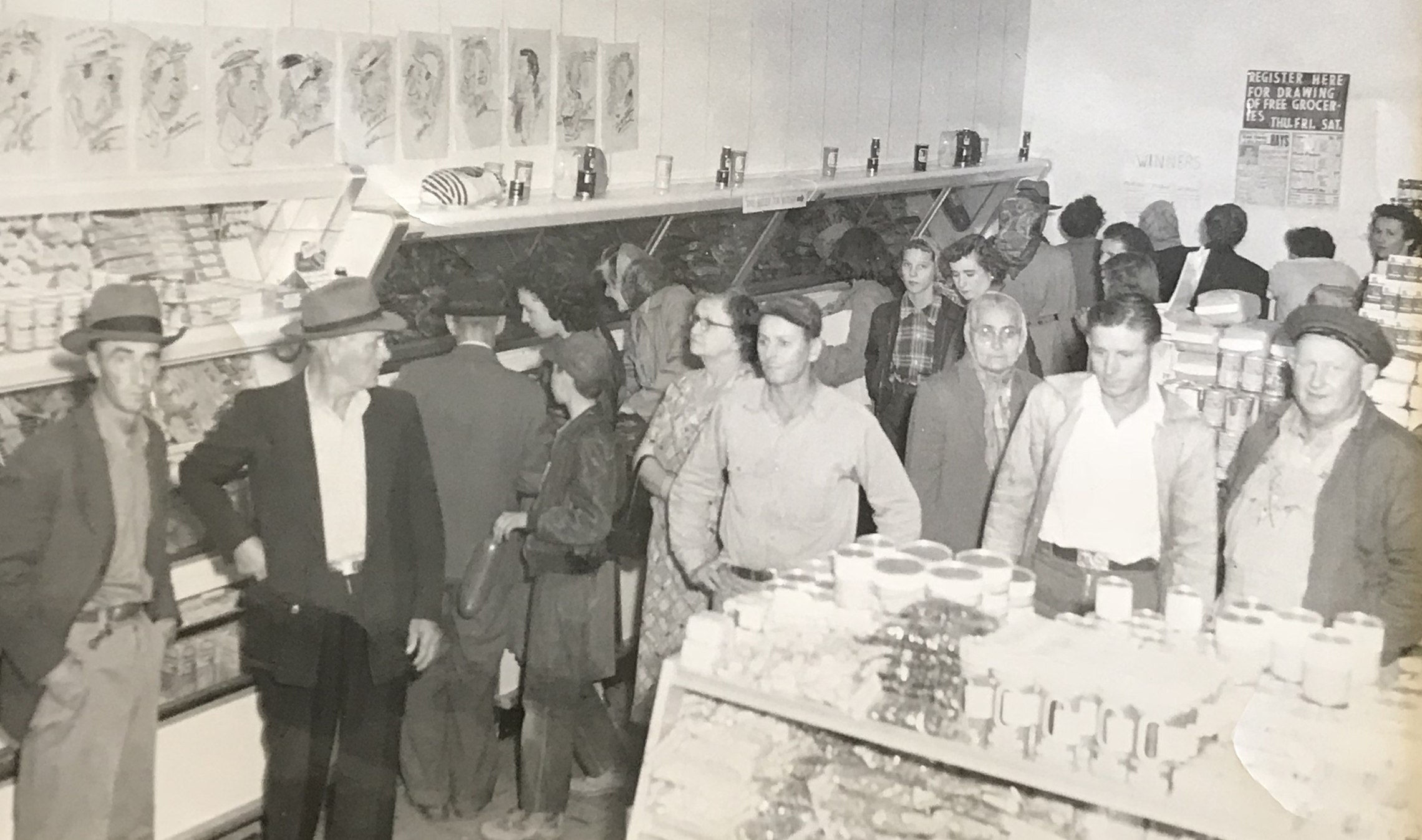 Vintage photo of Hays store and customers.